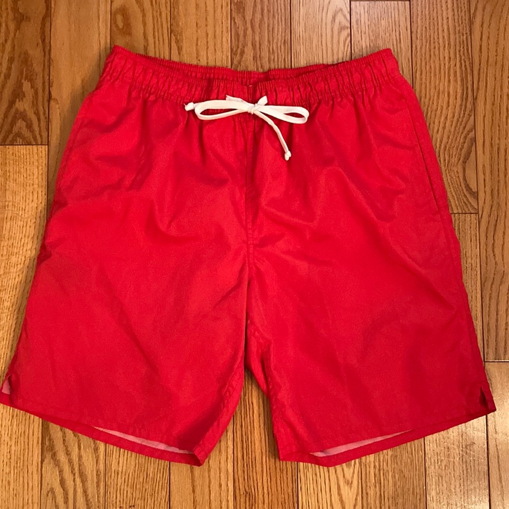 Mens Old Navy red swim trunks